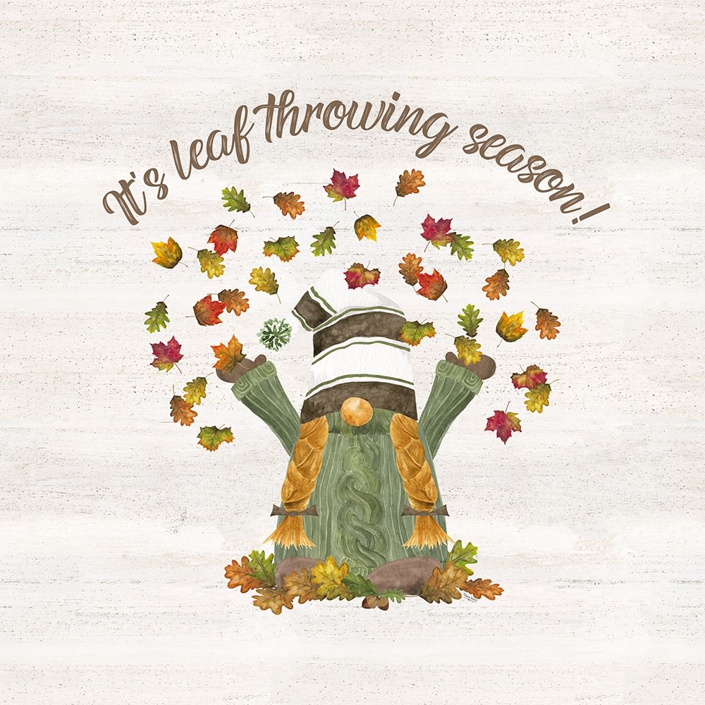 Fall Gnomes Sentiment VI-Leaf Throwing