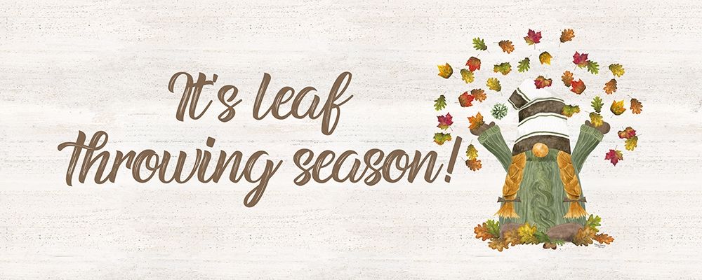 Fall Gnomes Sentiment panel II-Leaf Throwing