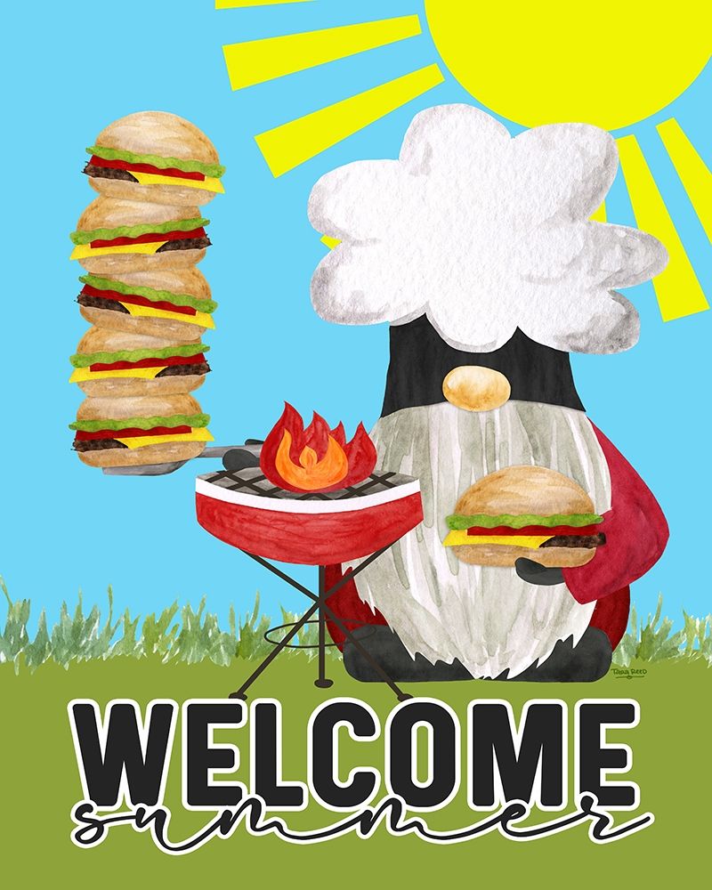 Gnome Grill Masters sentiment portrait II-Welcome
