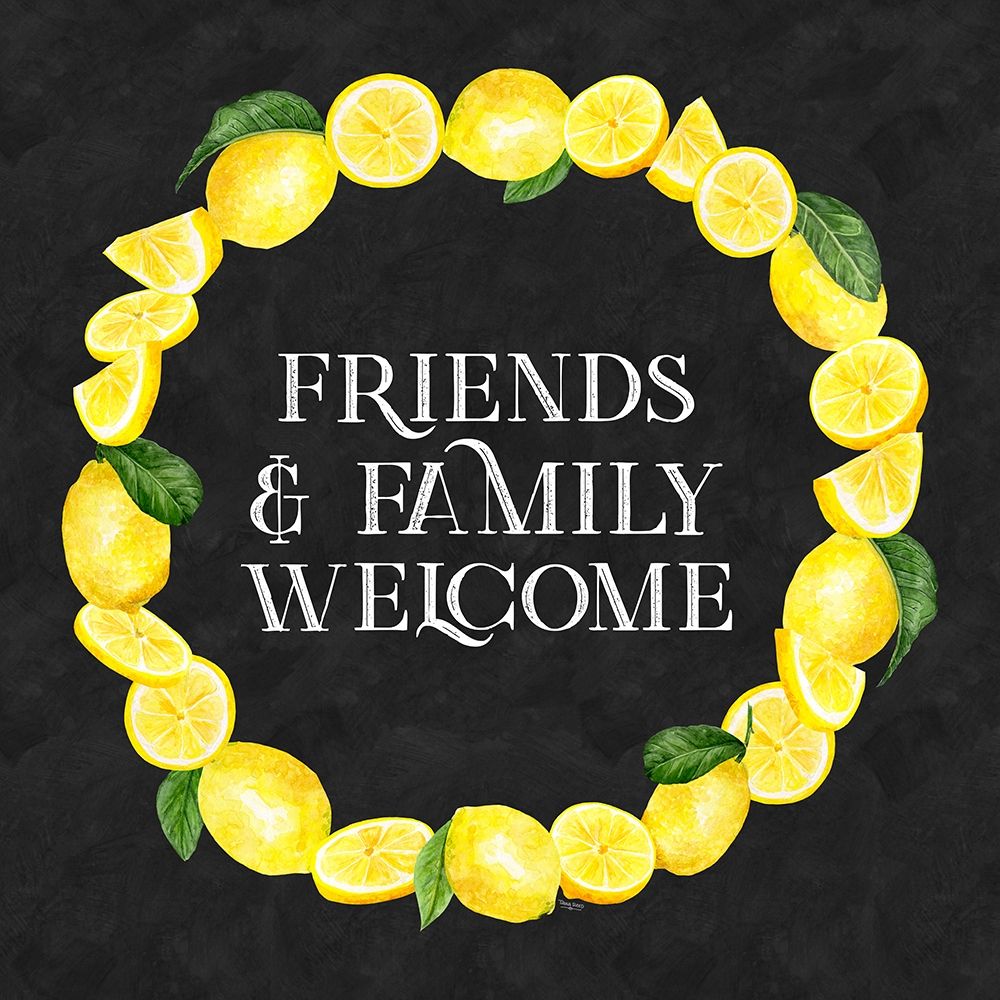Live with Zest wreath sentiment III-Friends And Family