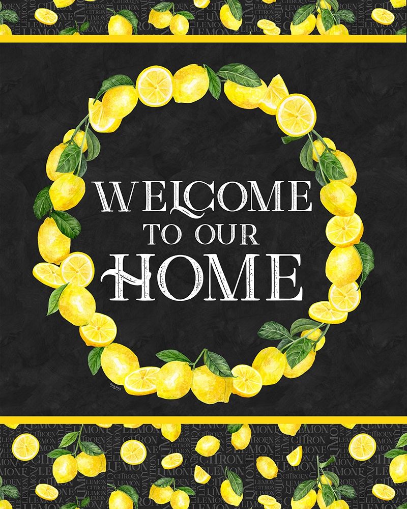 Live with Zest wreath sentiment portrait I-Welcome