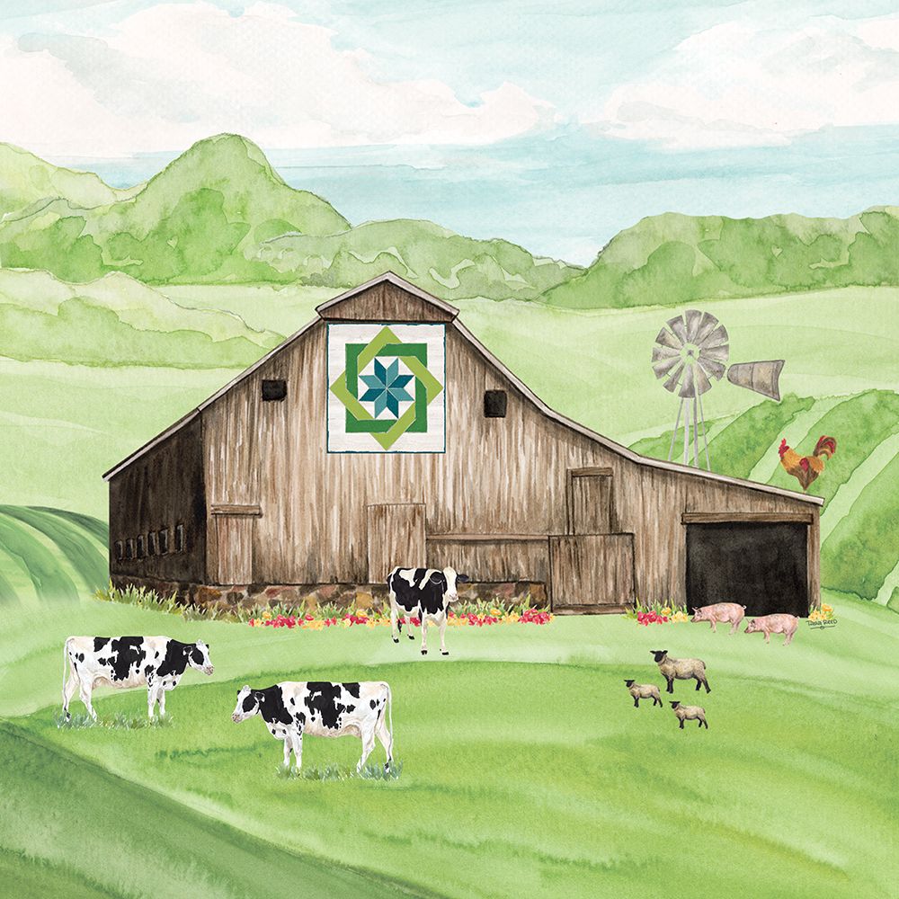 Spring on the Farm barn III
