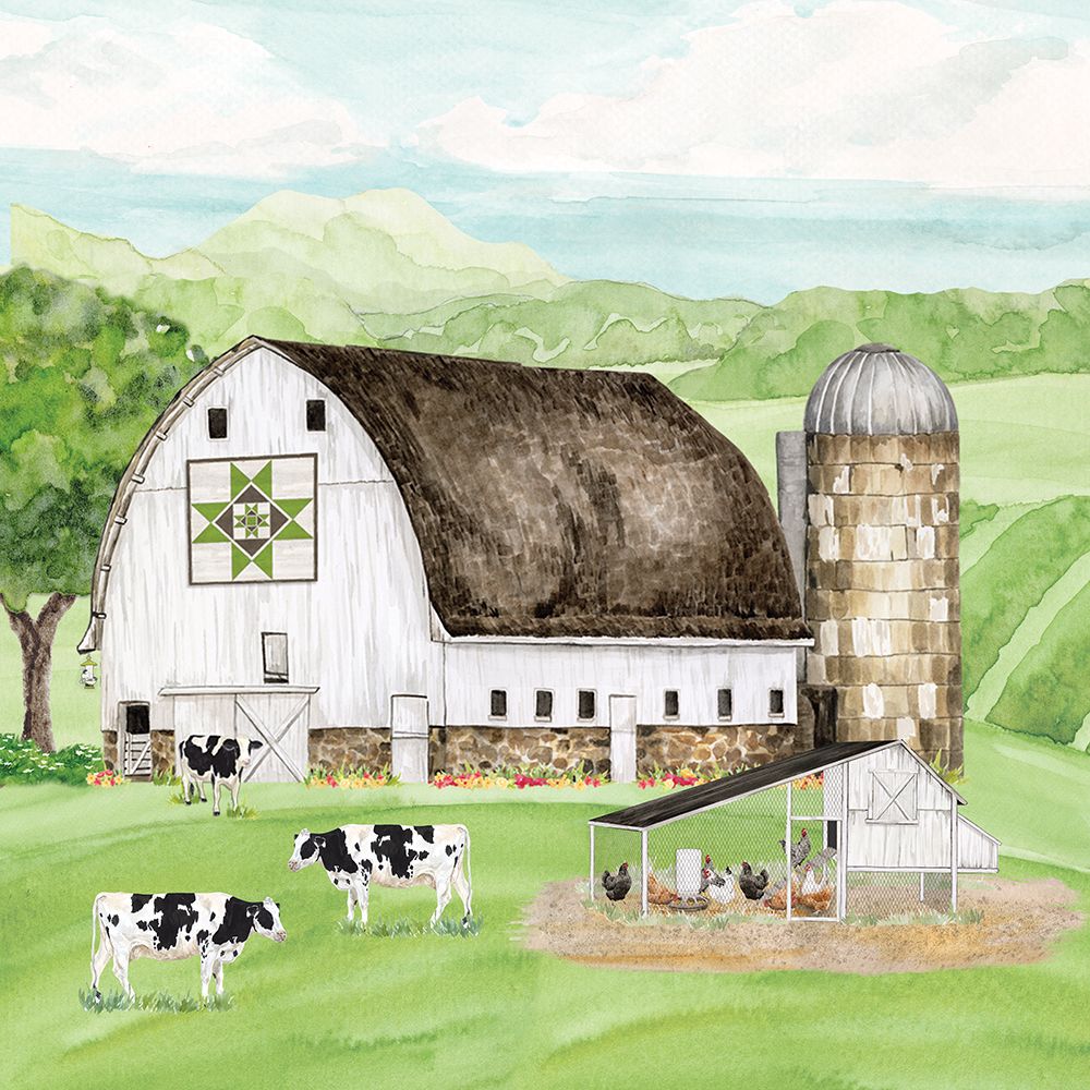Spring on the Farm barn IV