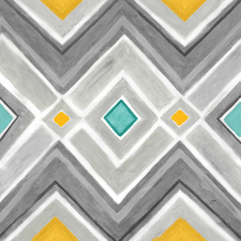 Chevron Tile Black-White I