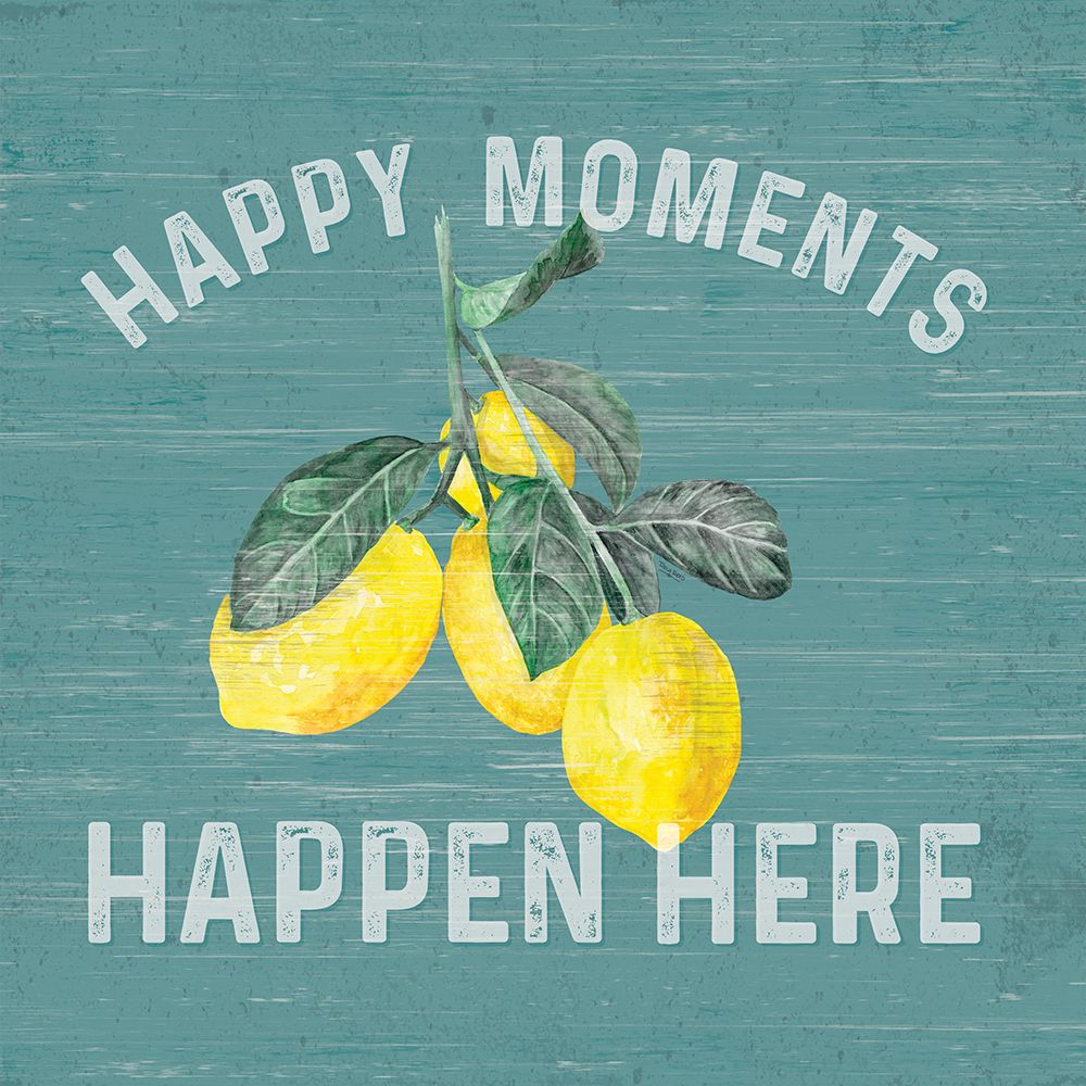 Happy  Thoughts VII on Teal
