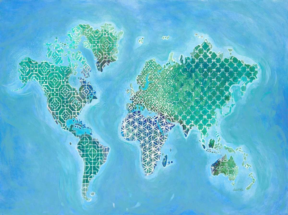 Global Patterned World Map
