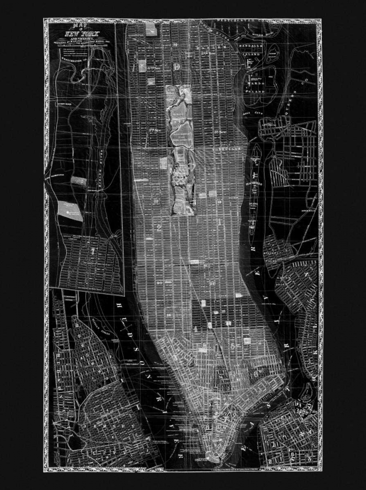 NY Map Circa 1865