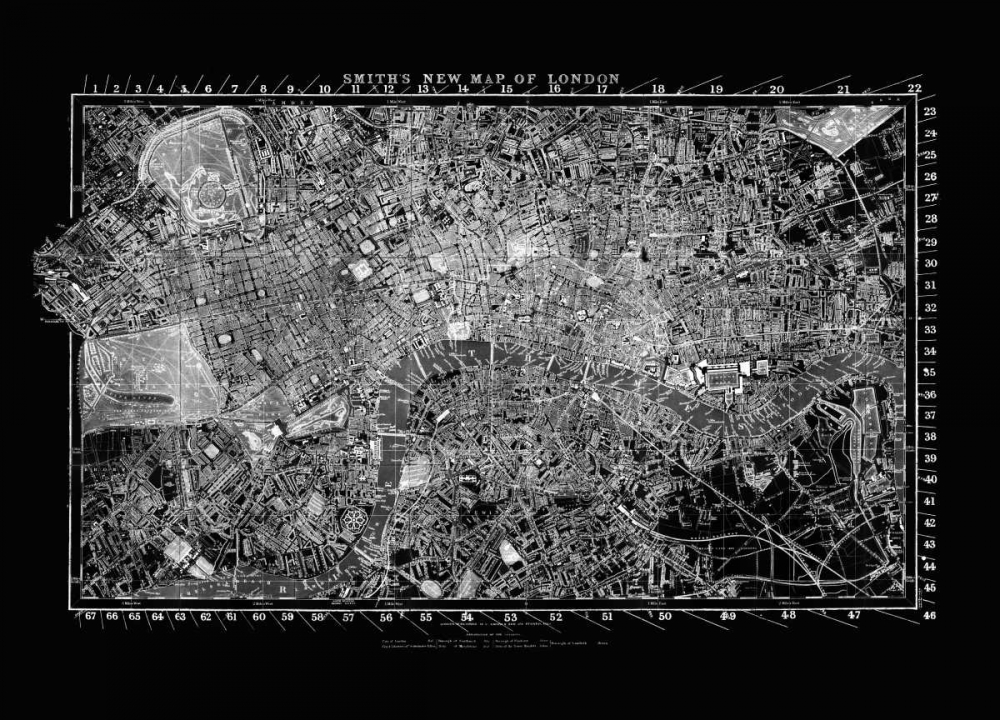 London Map Circa 1860