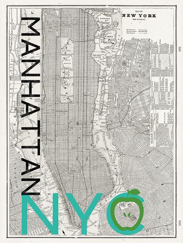 Mid Century NYC Map