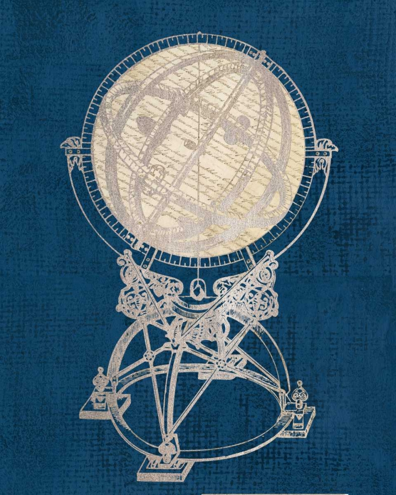 Old World Globe Coastal Blue