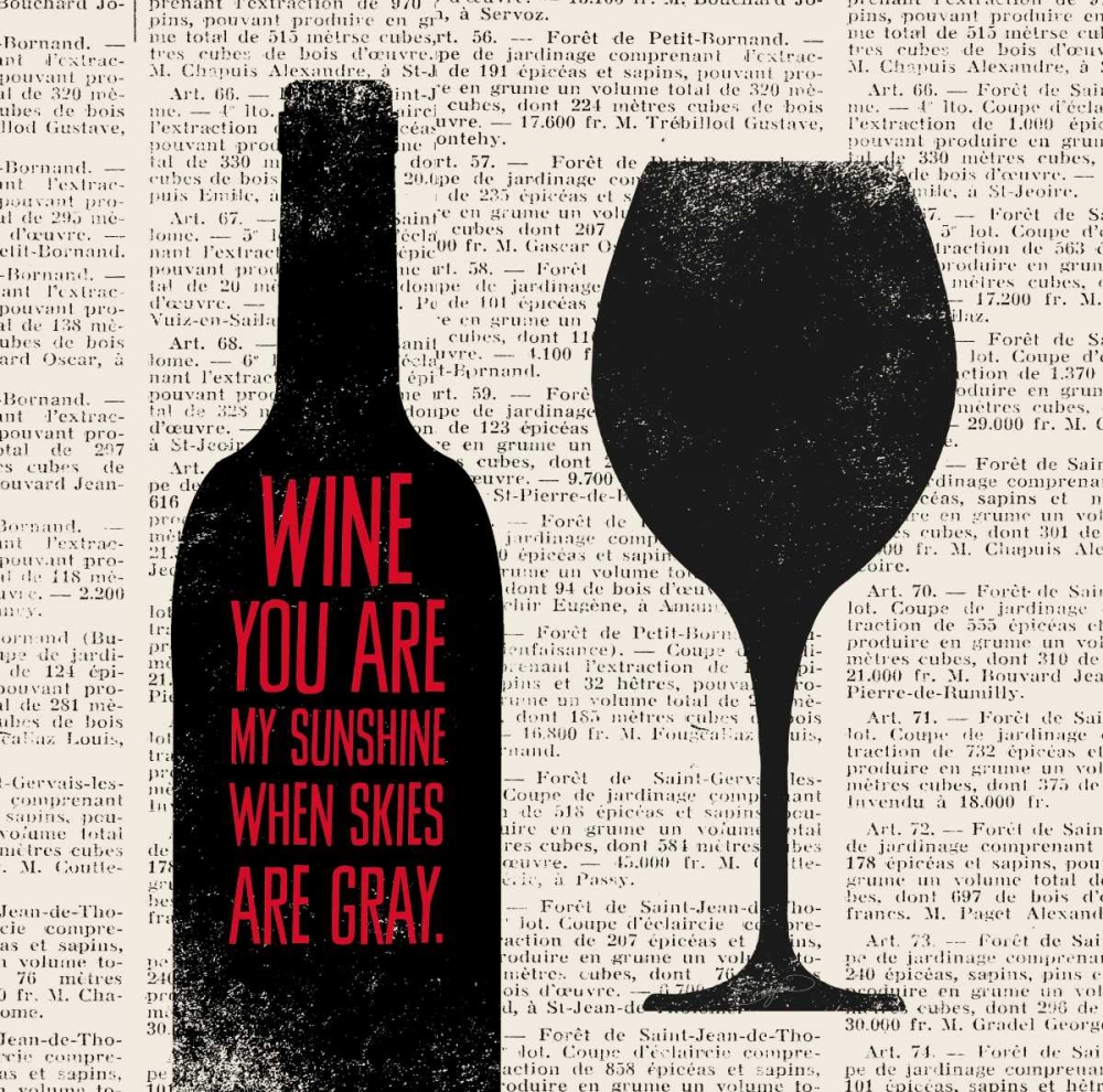 Wine Lino Print 2