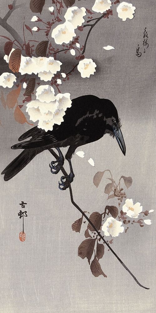 Crow on a Cherry Branch