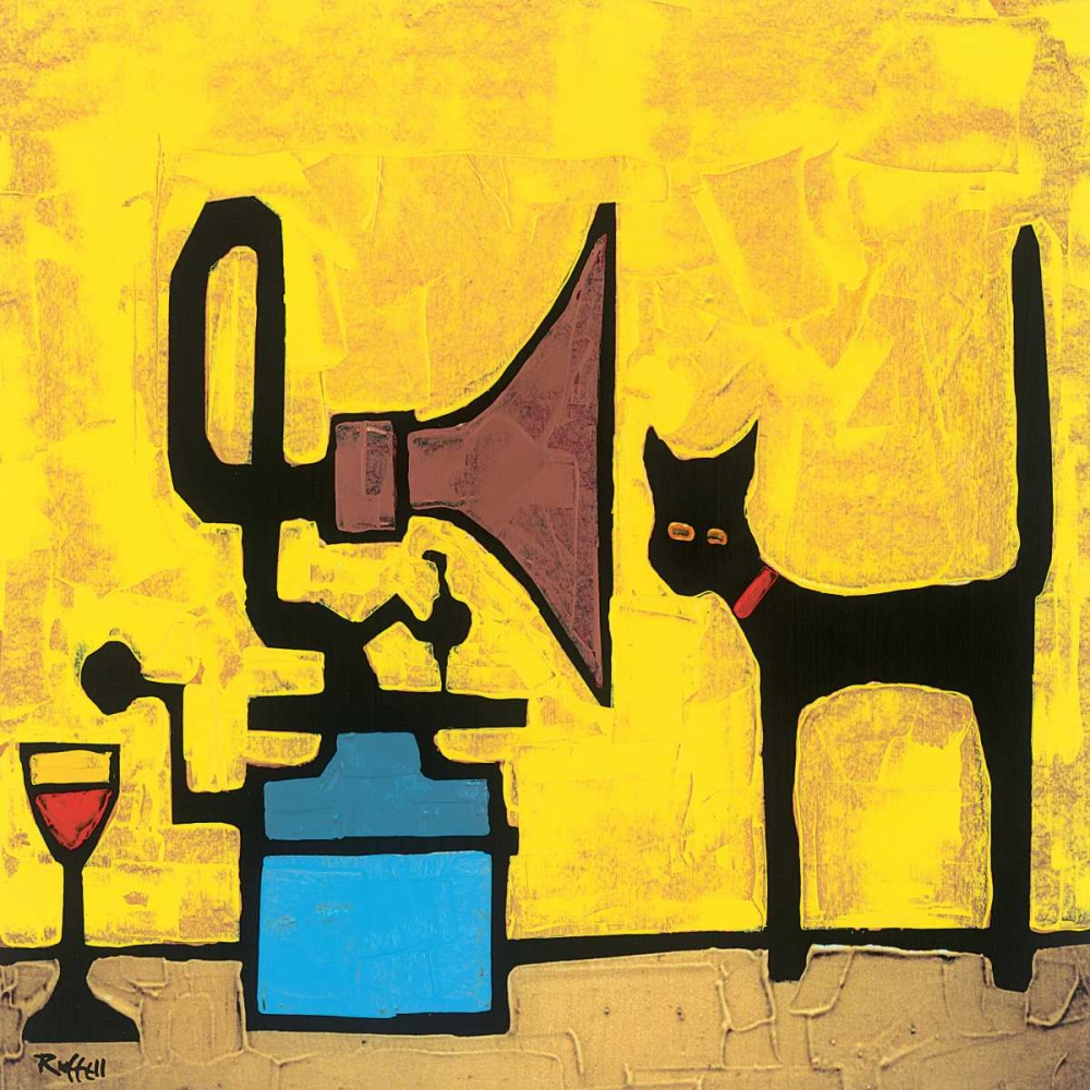 Cat and Gramophone
