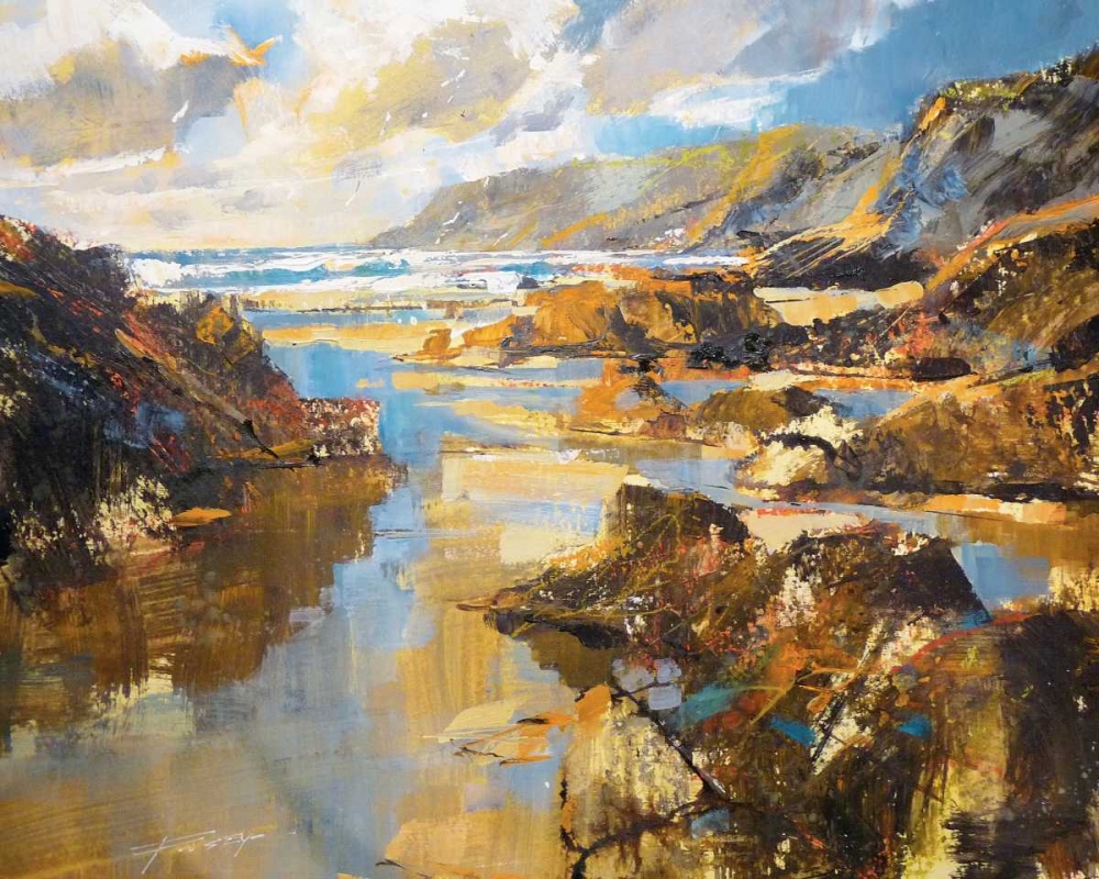 Waves and Evening Sun, North Cornwall