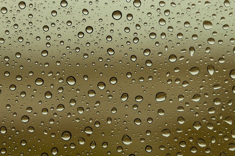 Water droplets on glass