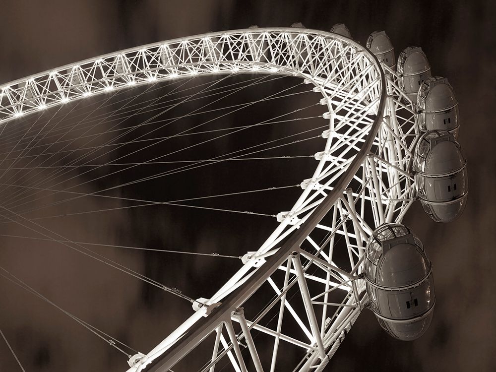 The London Eye at night, close-up