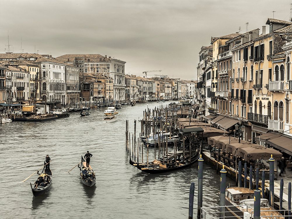The grand canal from the Rialto bridge, Venice, Italy