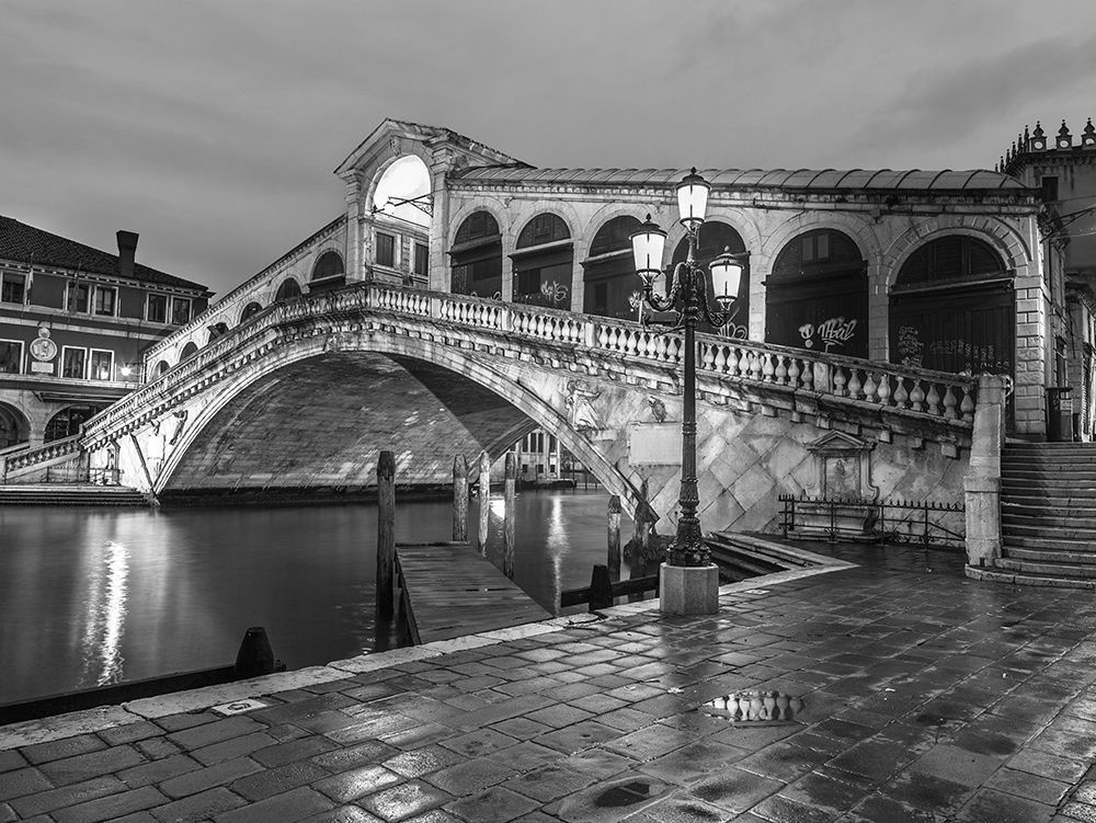 Rialto Bridge at night, Venice, Italy, FTBR-1892