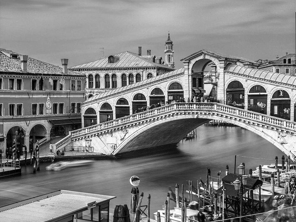 Famous Rialto bridge, Venice, Italy, FTBR-1895