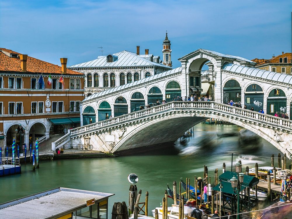 Famous Rialto bridge, Venice, Italy, FTBR-1896