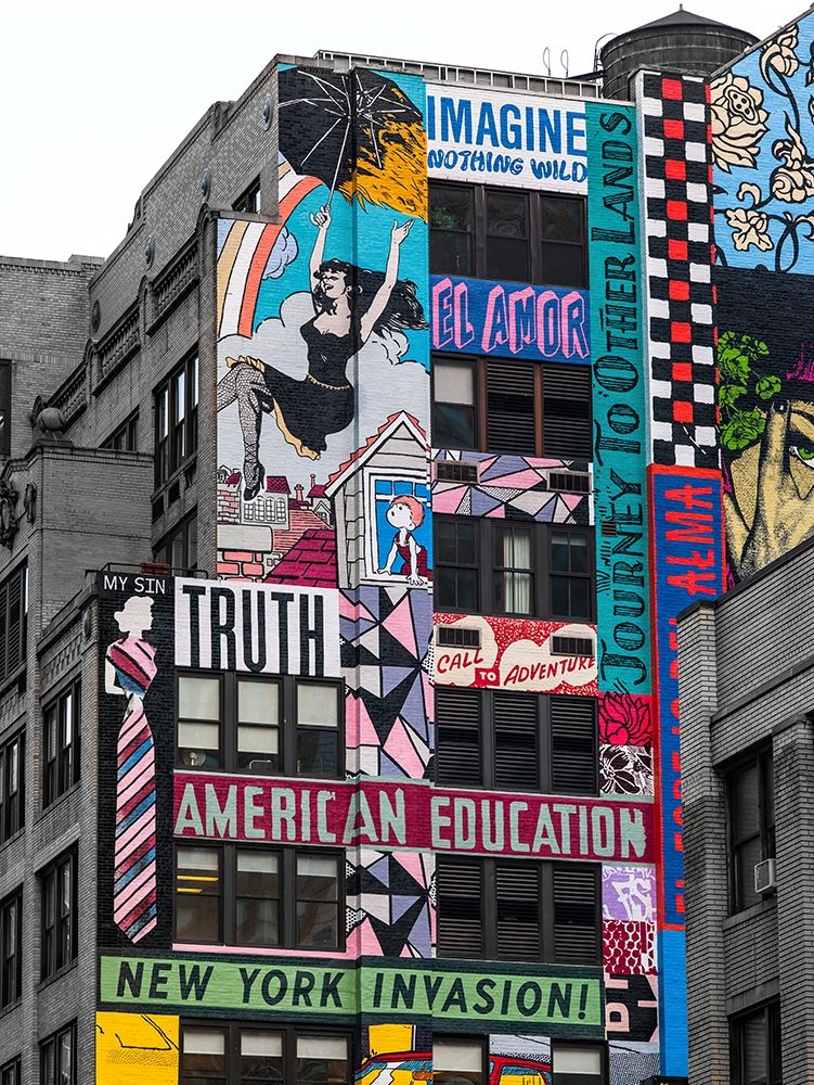 Advertisements on building exterior-New York