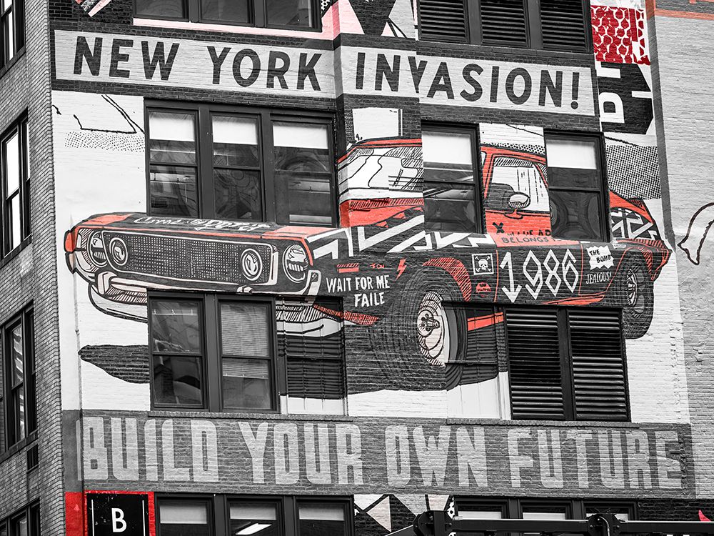 Advertisements on building exterior, New York