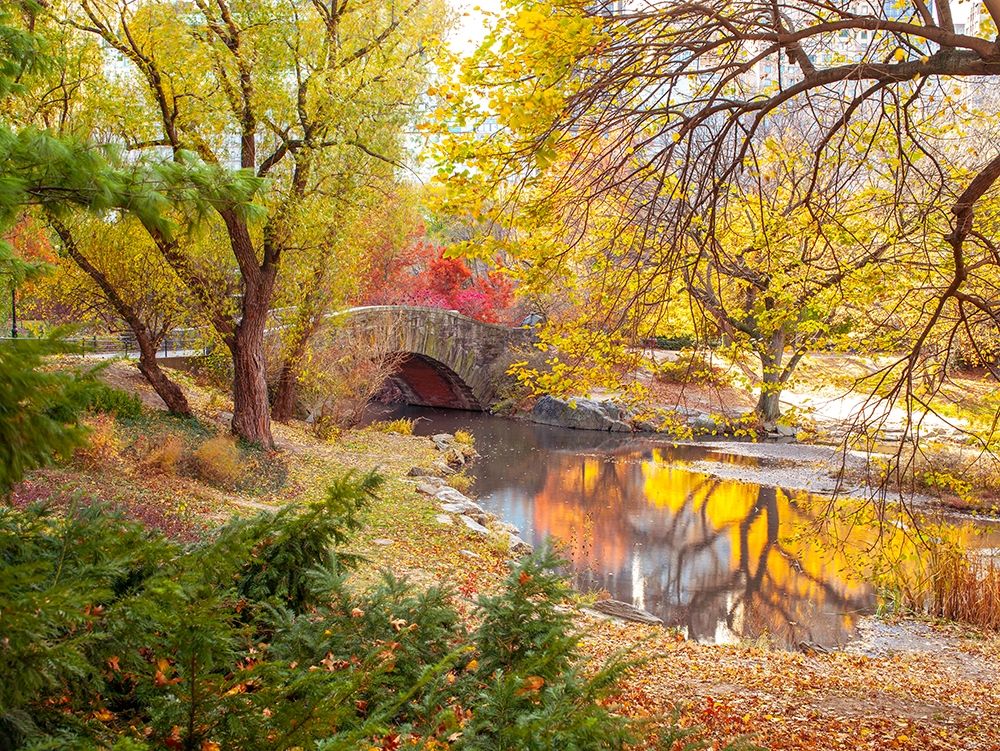 Gapstow bridge in autumn-Central Park-New York city