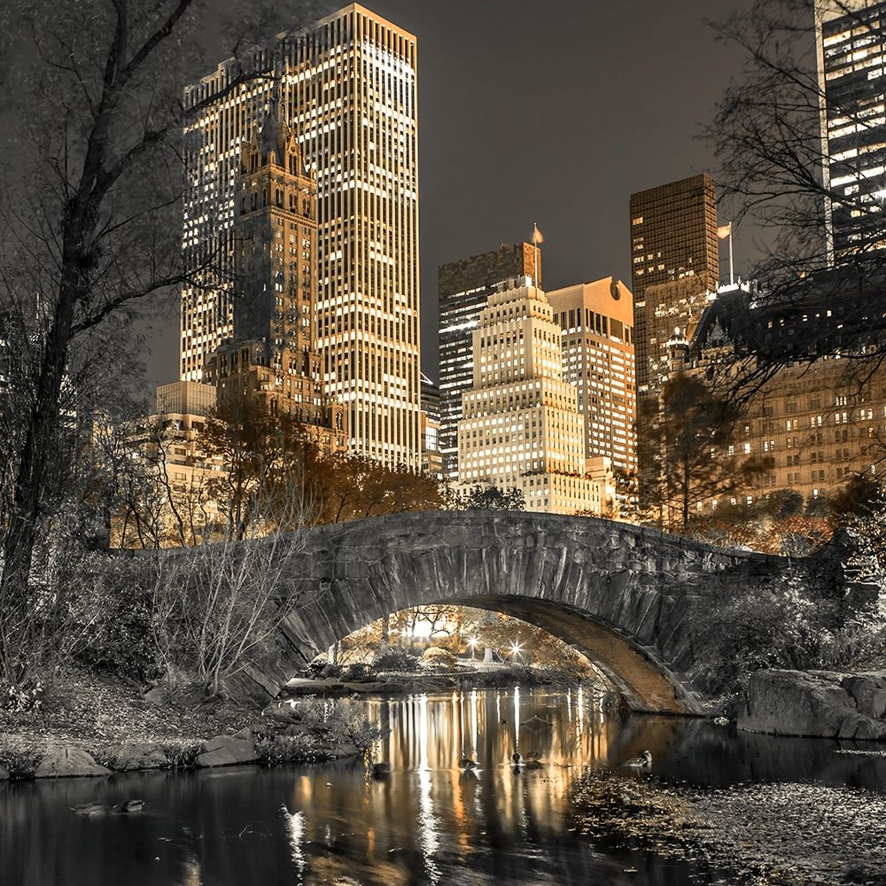 Evening view of Central Park in New York City