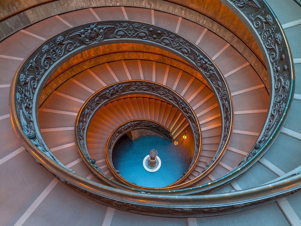 Spiral staircase at the Vatican museum, Rome, Italy