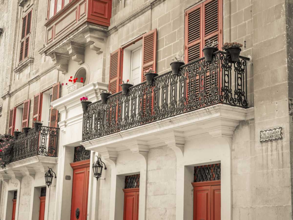 Traditional Maltese house with balcony, Mdina, Malta