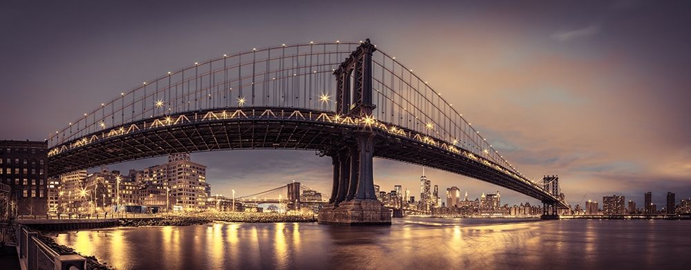 Manhattan bridge and New York city skyline, FTBR-1836