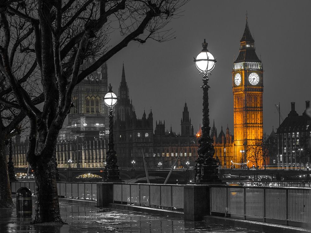 London cityscape in evening