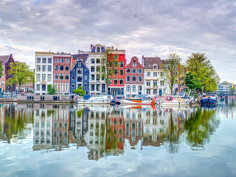 Amsterdam townhouses by the canal