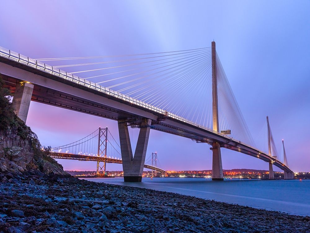 Queensferry Crossing in the evening, Scotland