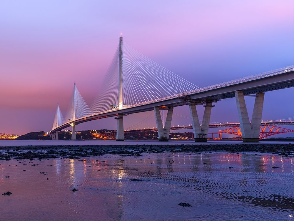 Queensferry Crossing in the evening, Scotland, FTBR-1813