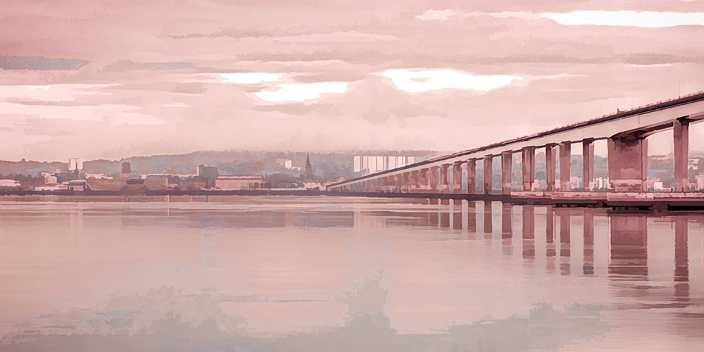 Tay Road Bridge over river Tay-Dundee-Scotland