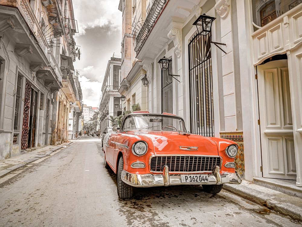 Vintage car on street of Havana-Cuba
