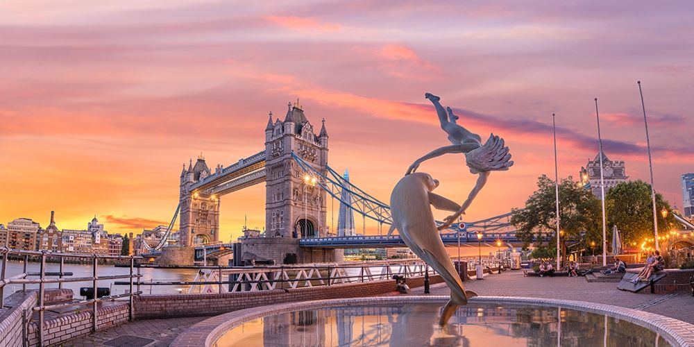 Tower Bridge at sunset, London