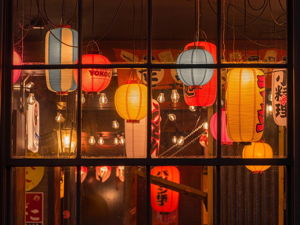 Different types of Chinese Lantern in a shop