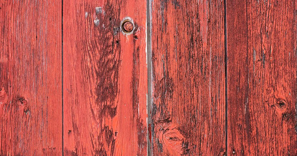 Red wooden door, Basseterre, Saint Kitts and Nevis