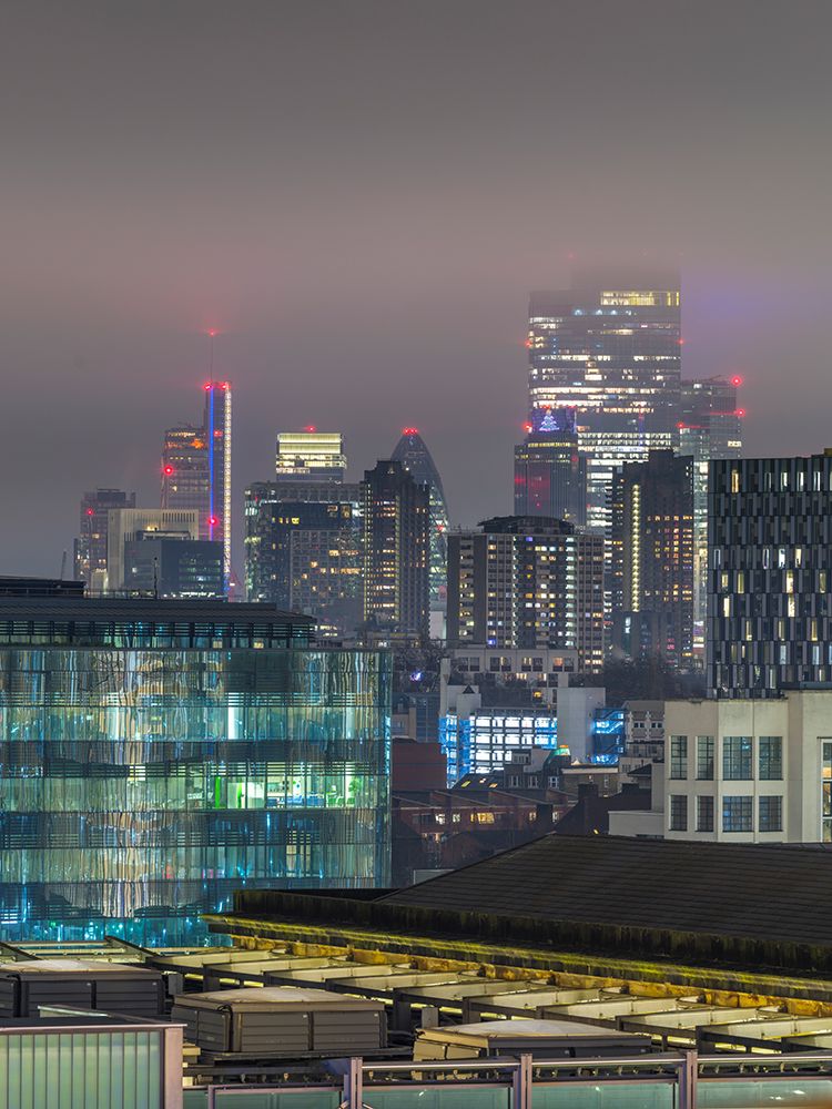 London cityscape at night