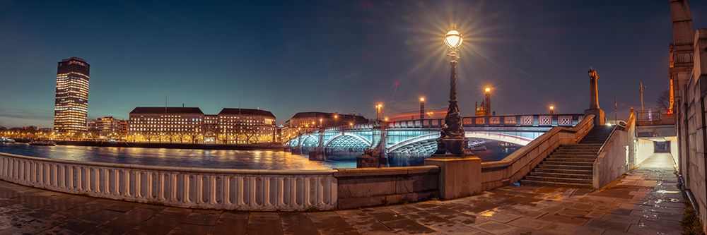 Lambeth Bridge at night, London
