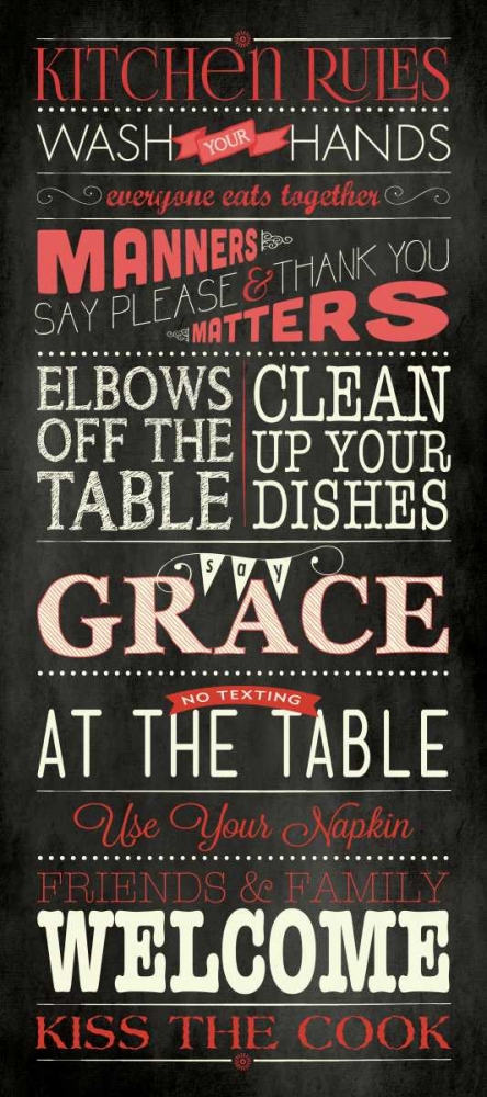 Kitchen Rules - Black
