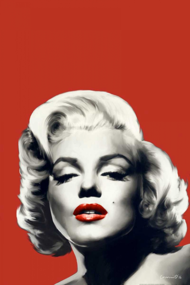 Red Lips Marilyn In Red