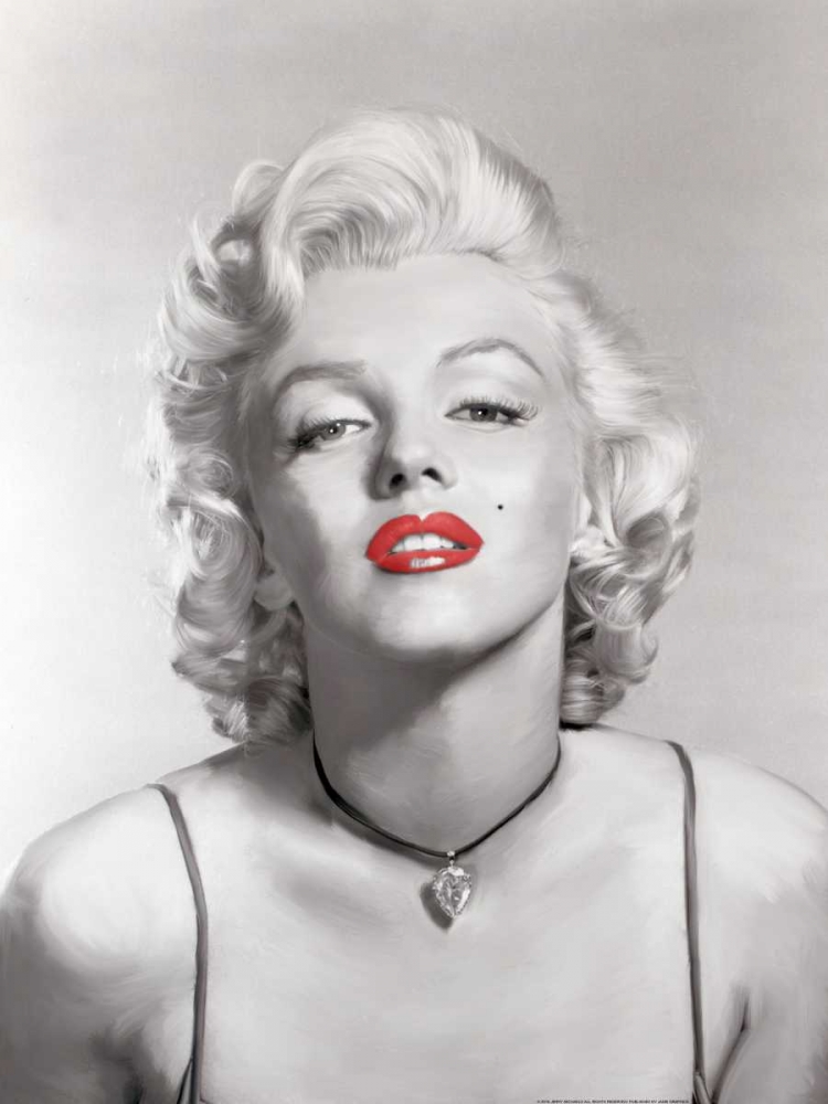 Look Of Love Red Lips In Gray