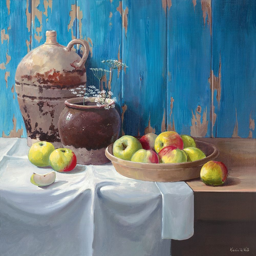 AGED POTS WITH APPLES