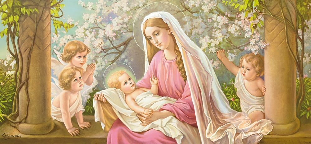 MARY WITH BLOSSOMS