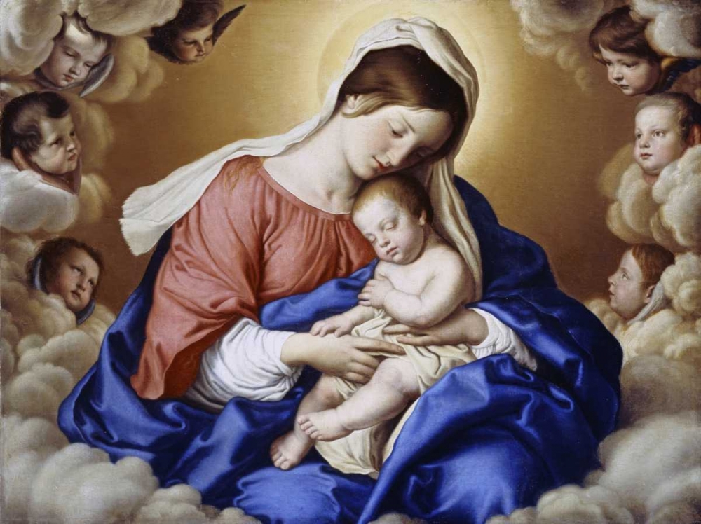 The Madonna and Child In Glory With Cherubs