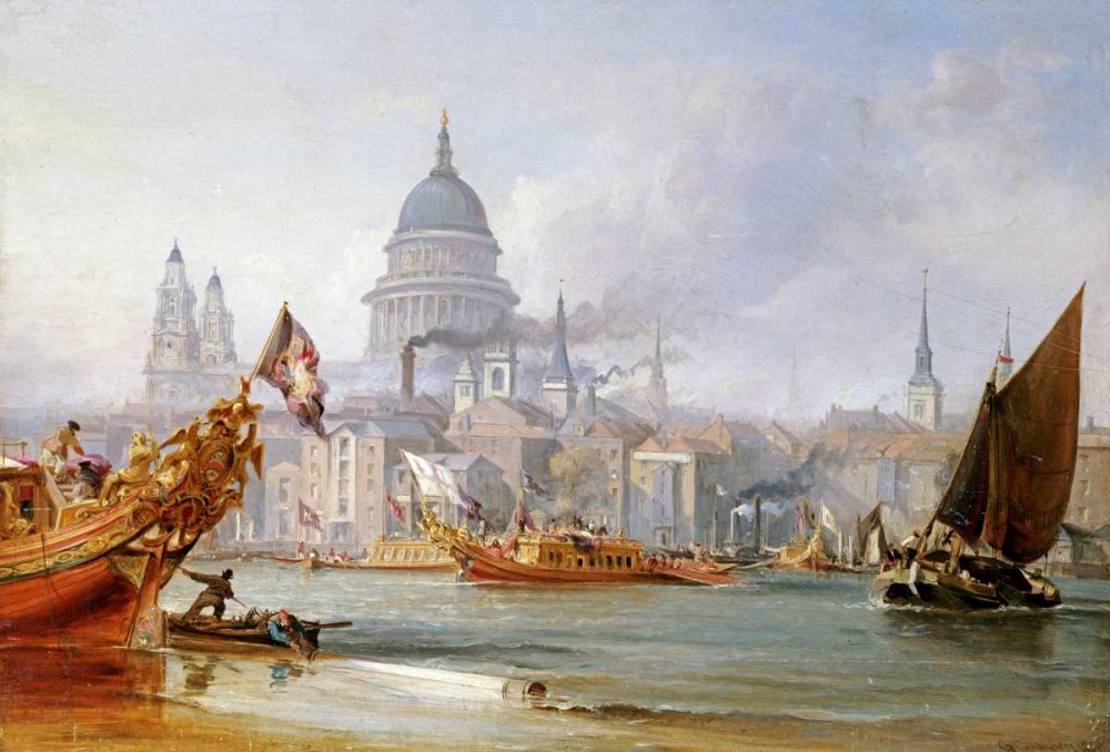 A View of Saint Pauls From The Thames