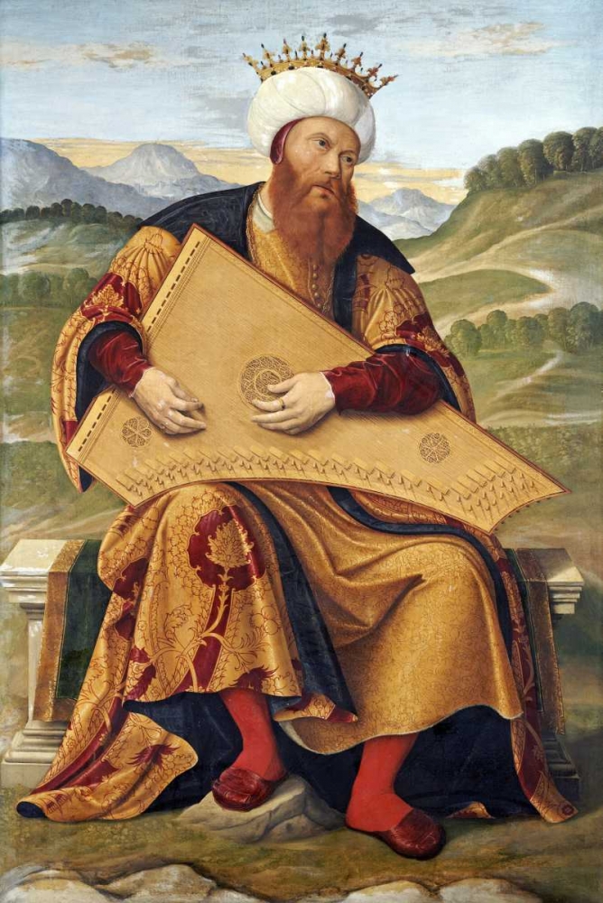 King David Playing a Psaltery